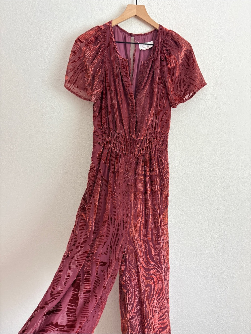 Anthropologie Somerset Jumpsuit in Velvet Burnout